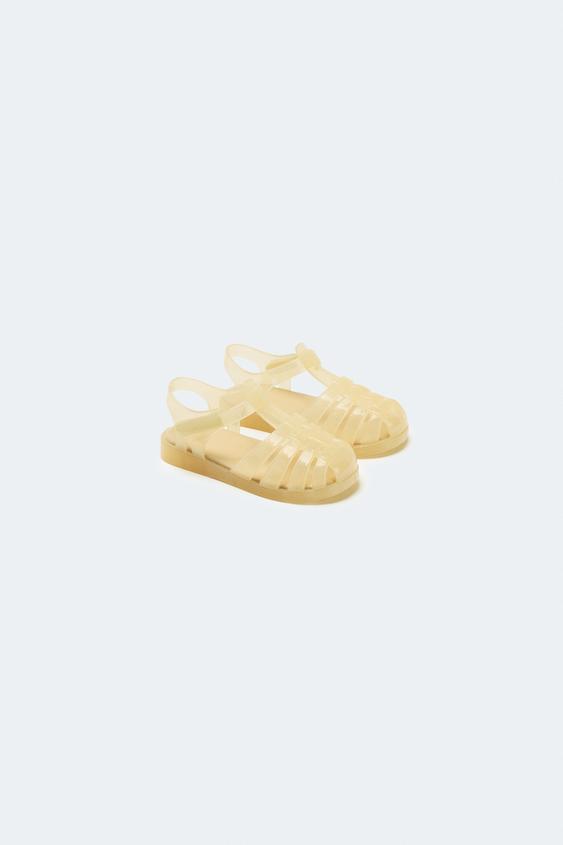 RUBBERISED CAGE SANDALS - Yellow by Zara - Image 0