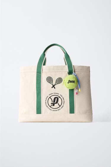 PENN © EMBROIDERED TOTE BAG - Ecru White by Zara