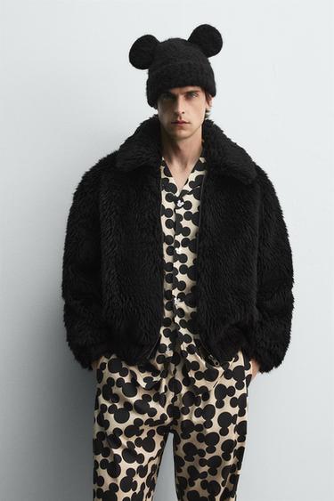 FAUX FUR JACKET HARRY LAMBERT FOR ZARA X DISNEY - Black by Zara