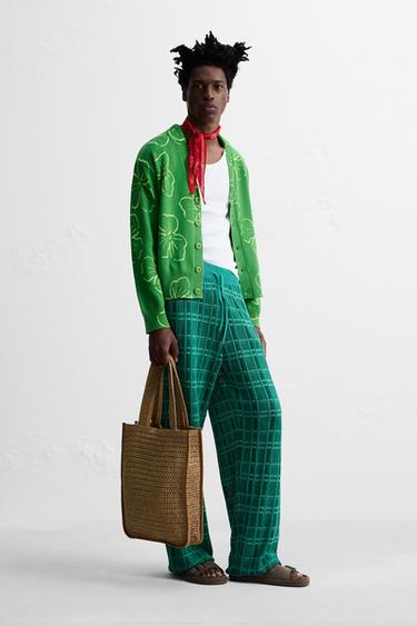 FLORAL PRINT CARDIGAN © OTIS KWAME KYE QUAICOE - Green by Zara