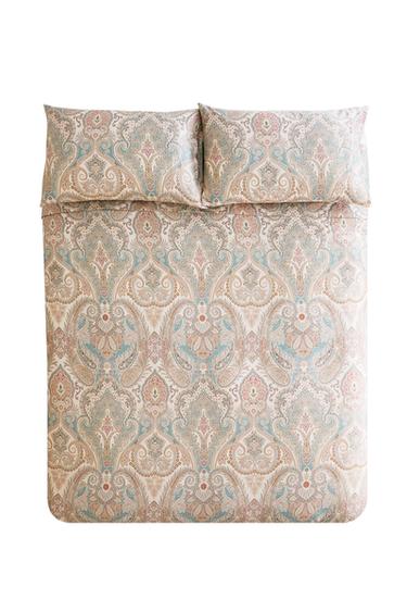 PAISLEY SATEEN DUVET COVER - Ecru by Zara