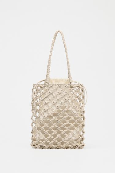 BRAIDED SHOPPER - Ecru by Zara