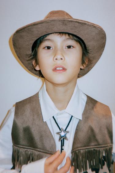 COWBOY ANIMAL PRINT FRINGED COSTUME - Brown by Zara