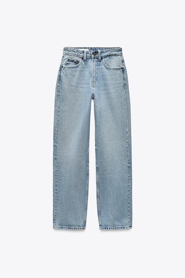 TRF MOM FIT HIGH-WAIST JEANS - Light blue by Zara