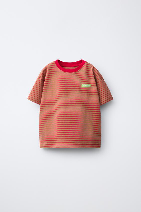 PUKAS SURF STRIPED T-SHIRT - Brick by Zara - Image 0