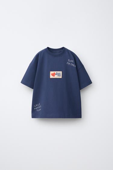 LABEL T-SHIRT - Blue by Zara
