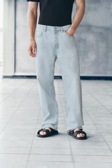 STRAIGHT-LEG JEANS - Light blue by Zara
