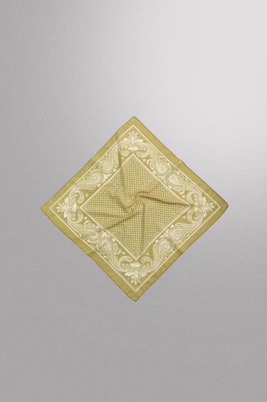 GEOMETRIC PRINT BANDANA - Green by Zara