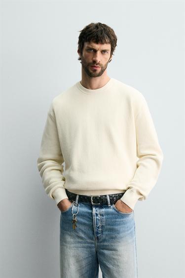 PURL KNIT SWEATER - Ecru by Zara