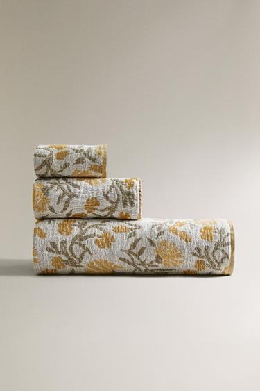 JACQUARD MUSLIN BATH TOWEL - Multicoloured by Zara