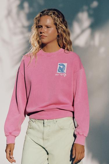 HENRI MATISSE WASHED SWEATSHIRT - Pink by Zara
