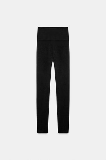 SEAMLESS MERINO WOOL SKI COLLECTION LEGGINGS - Black by Zara