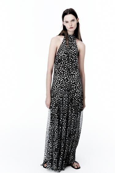 POLKA DOT HALTER DRESS - Black / White by Zara - Image 0