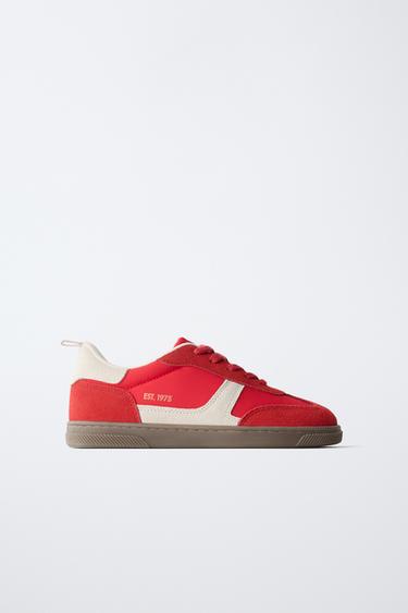 CONTRAST SNEAKERS - Red by Zara