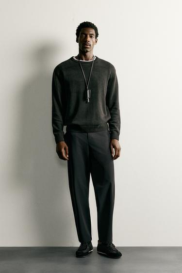 COMFORT REGULAR FIT TECHNICAL TROUSERS - Black by Zara