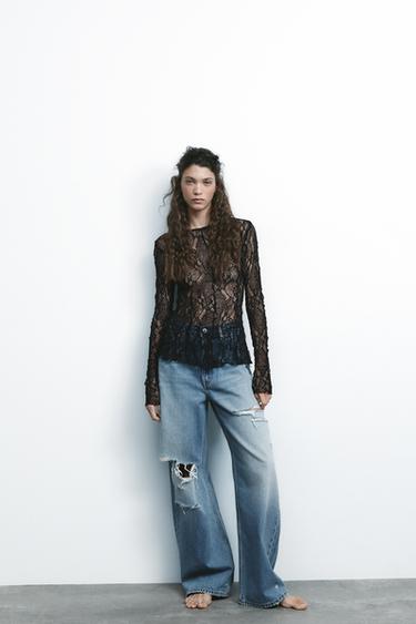 LACE TOP - Black by Zara - Image 0