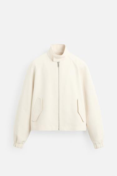 COTTON TEXTURED JACKET - Ecru by Zara