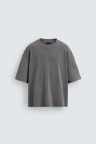 BOXY FIT TEXTURED SWEATSHIRT - Black by Zara