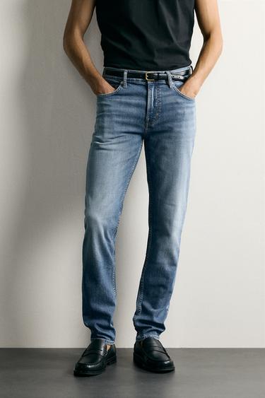 BASIC SLIM FIT JEANS - Blue by Zara