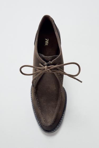 LACE-UP HIGH-HEEL SHOES - Khaki Green by Zara