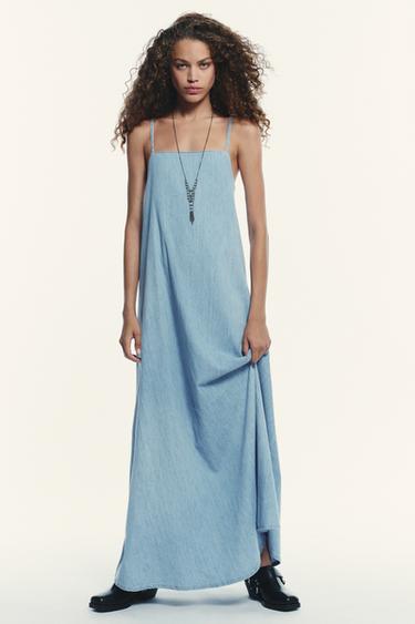 TRF DENIM MIDI DRESS - Blue by Zara - Image 0