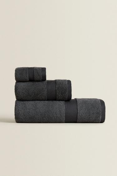 COTTON BATH TOWEL - Dark grey by Zara