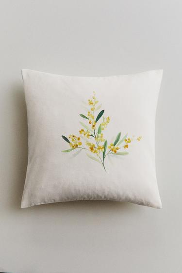 MIMOSA CUSHION COVER - Oyster-white by Zara