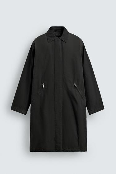 FADED DENIM COAT - Black by Zara