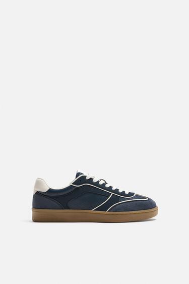 TRAINERS WITH CONTRAST SOLE - Dark Blue by Zara - Image 0