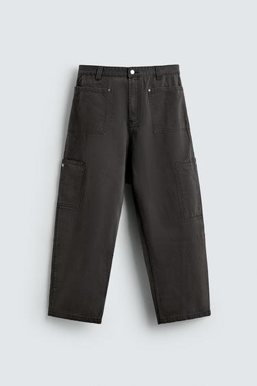 MULTI-POCKET TROUSERS - Dark grey by Zara