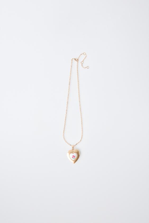 HEART PENDANT NECKLACE - Golden by Zara - Image 0
