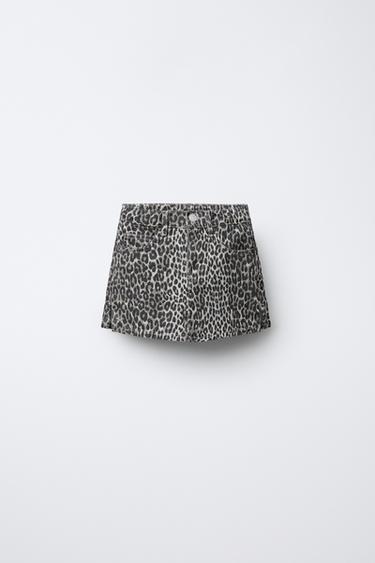 ANIMAL PRINT BERMUDA SKORT - Brown by Zara