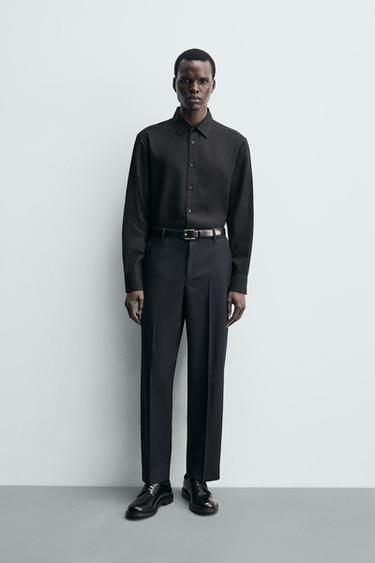 EASY CARE TEXTURED SHIRT - Black by Zara