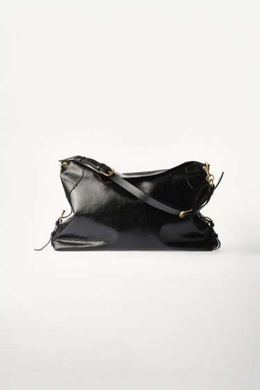LEATHER MAXI BAG WILLY CHAVARRIA X ZARA - Black by Zara