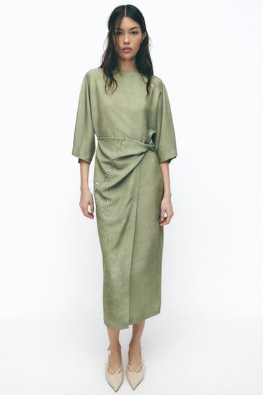 CHAIN PRINT MIDI DRESS - Multicoloured by Zara - Image 0