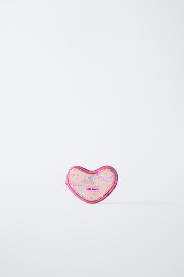 HEART VINYL WALLET - Pink by Zara