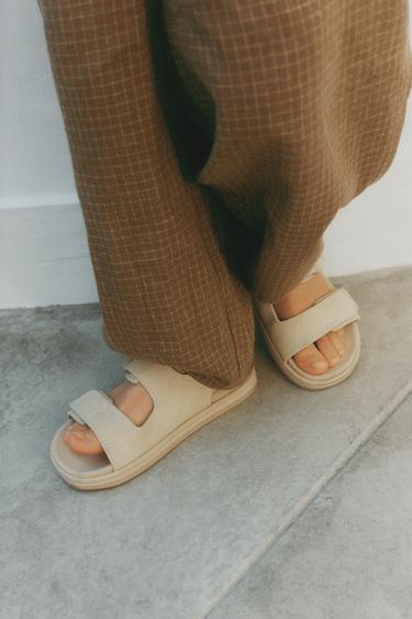 LEATHER SANDALS - Sand Brown by Zara