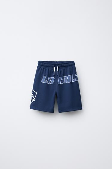 LOS ANGELES GALAXY MLS © STRAIGHT PLUSH BERMUDA SHORTS - Navy blue by Zara