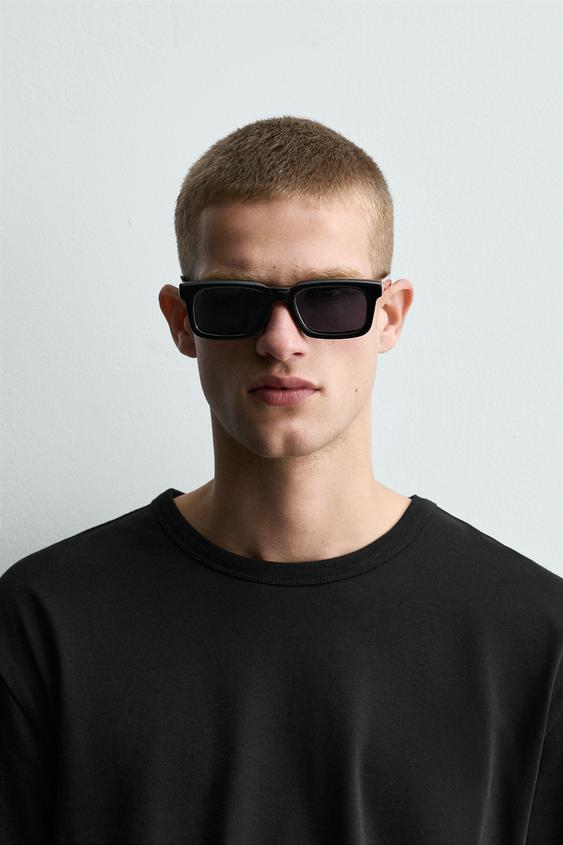 RECTANGULAR SUNGLASSES - Black by Zara - Image 0