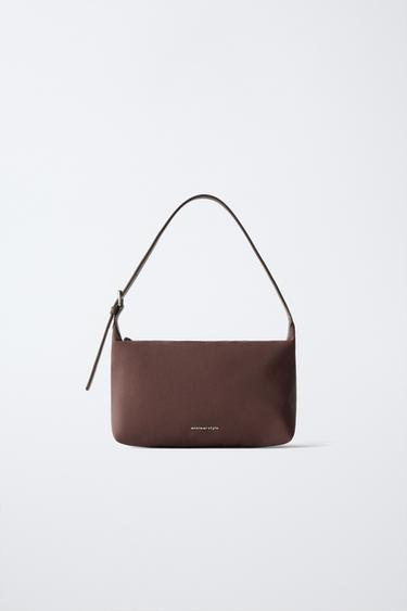 NYLON SHOULDER BAG - Brown by Zara