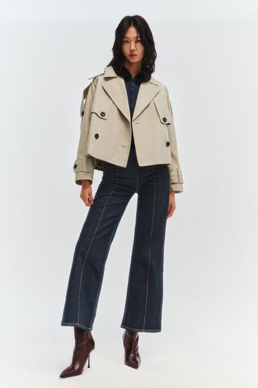 SHORT WATER-REPELLENT TRENCH ZW COLLECTION - Light beige by Zara