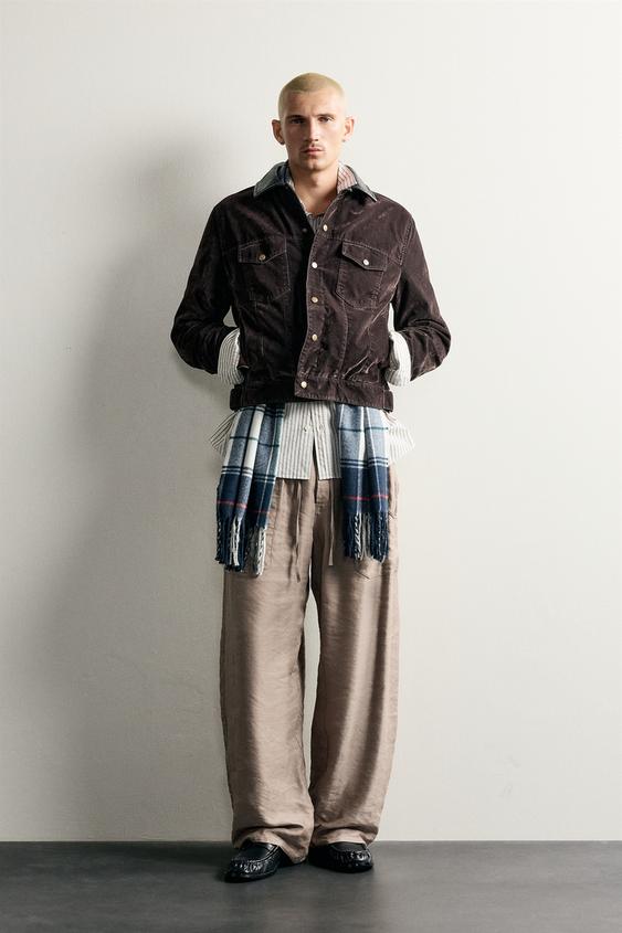 RELAXED FIT FLOWING TROUSERS - Beige-pink by Zara - Image 0