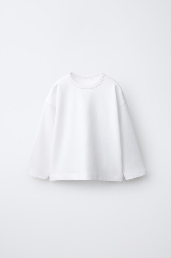 INTERLOCK PLAIN T-SHIRT - White by Zara - Image 0