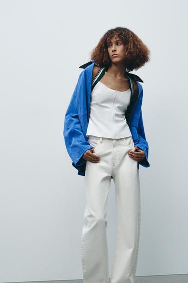 RIBBED HALTER TOP - White by Zara - Image 0