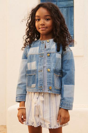 LIMITED EDITION PATCHWORK DENIM JACKET - Blue marl by Zara - Image 0