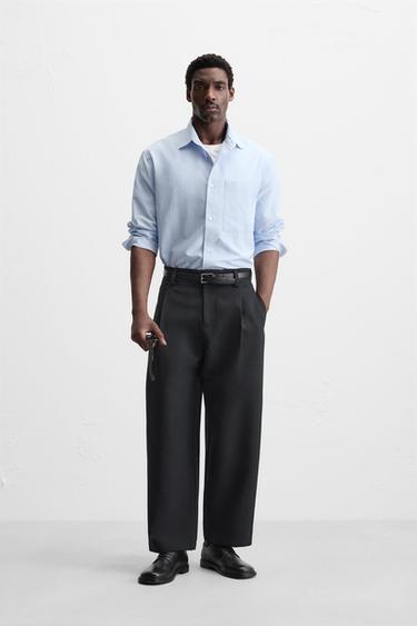SHIRT WITH POCKET - Sky blue by Zara - Image 0
