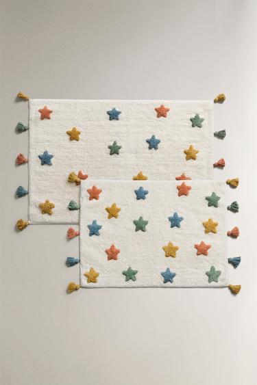 KIDS' BATH MAT WITH STARS - Oyster-white by Zara
