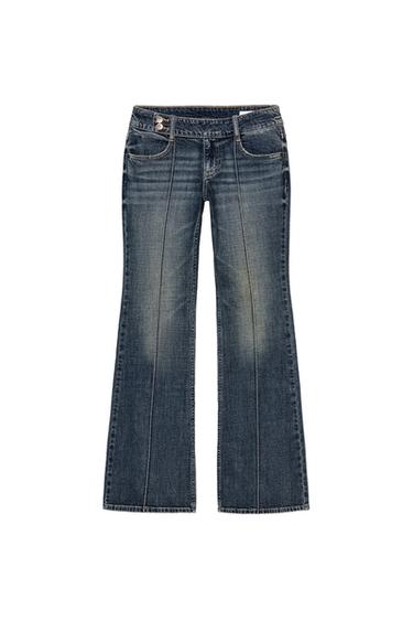 TRF LOW-RISE BOOTCUT JEANS - Blue by Zara