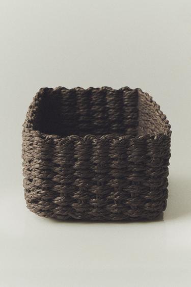 BRAIDED PAPER BASKET - Brown by Zara