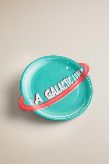 CHILDREN'S STONEWARE SPACE PLATE - Multicoloured by Zara